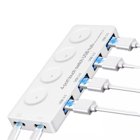 USB-хаб на 4 порти USB 3.0 + 2 Type-C Addap WLX-V5