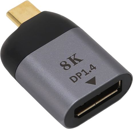 Адаптер, конвертер з Type-C на DisplayPort (DP1.4) для передачі 8K/60Hz відео Addap UC2DP-01, перехідник для ноутбука, проектора, телевізора