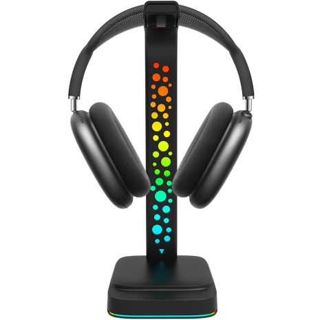 УЦЕНКА!!!Мультифункциональная подставка для наушников / гарнитуры Digital Lion G2, с RGB подсветкой и 2 портами USB
