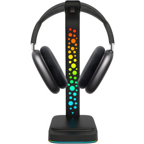 УЦЕНКА!!!Мультифункциональная подставка для наушников / гарнитуры Digital Lion G2, с RGB подсветкой и 2 портами USB