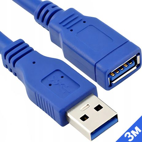Кабель подовжувач для USB порта Addap UM2F-01, USB 3.0 Male to USB 3.0 Female, 5 Гбіт/с, 3 метри