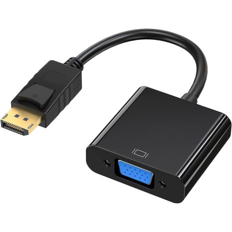 Адаптер, конвертер цифрового видеосигнала с DisplayPort на аналоговый VGA Addap DP2VGA-01, Full HD 1080P