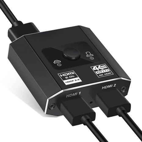 Двохсторонній HDMI розгалужувач Bi-Direction Switch на 2 канали Addap HVS-08 | 2в1: перемикач + комутатор відеосигналу