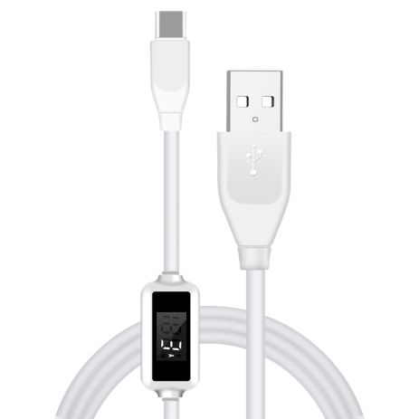 Кабель USB Type-C з швидкою зарядкою та LED дисплеєм Digital Lion WLX-F8c | Амперметр + Вольтметр