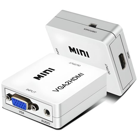 Конвертер відео сигналу з аналогового VGA на цифровий HDMI порт Addap VGA2HDMI-01, Full HD 1080P