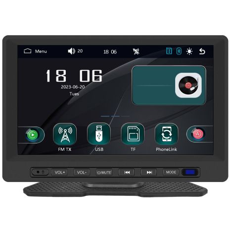 Сенсорний смарт автомобільний монітор 7" дюймів Podofo A3458, Apple CarPlay / Android Auto, Bluetooth, FM Сенсорний смарт автомобільний монітор 7" дюймів Podofo A3458, Apple CarPlay / Android Auto, Bluetooth, FM