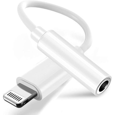 Аудио адаптер-переходник Apple Lightning – miniJack 3.5mm, для iPhone Hoco LS34