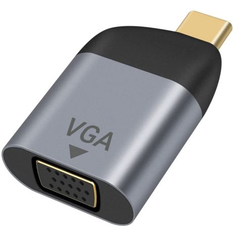 Адаптер, конвертер с Type-C на VGA для передачи видео Addap UC2VGA-01, переходник для ноутбука, проектора, телевизора, FullHD 1080P