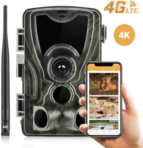 4G / APP Фотоловушка, камера для охоты Suntek HC-801Pro, 4K, 30Мп фото, с live приложением iOS / Android