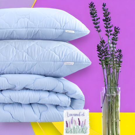 Постільний набір IDEIA Lavand'el з ковдрою 200х220 см та 2 подушками 50х70 см (8-33234)
