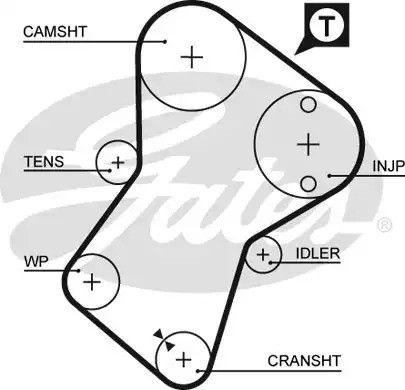 Ремень ГРМ, GATES (5049XS)