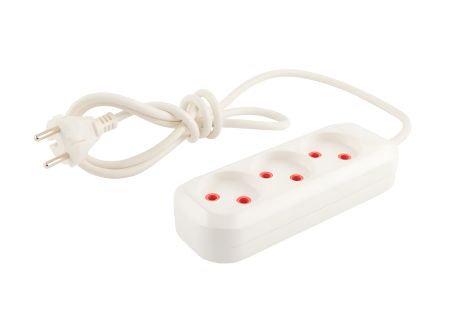 Подовжувач з трьох розеток 1.5 м 2х1.0 мм² 10 А 250 V MASTERTOOL 94-0049