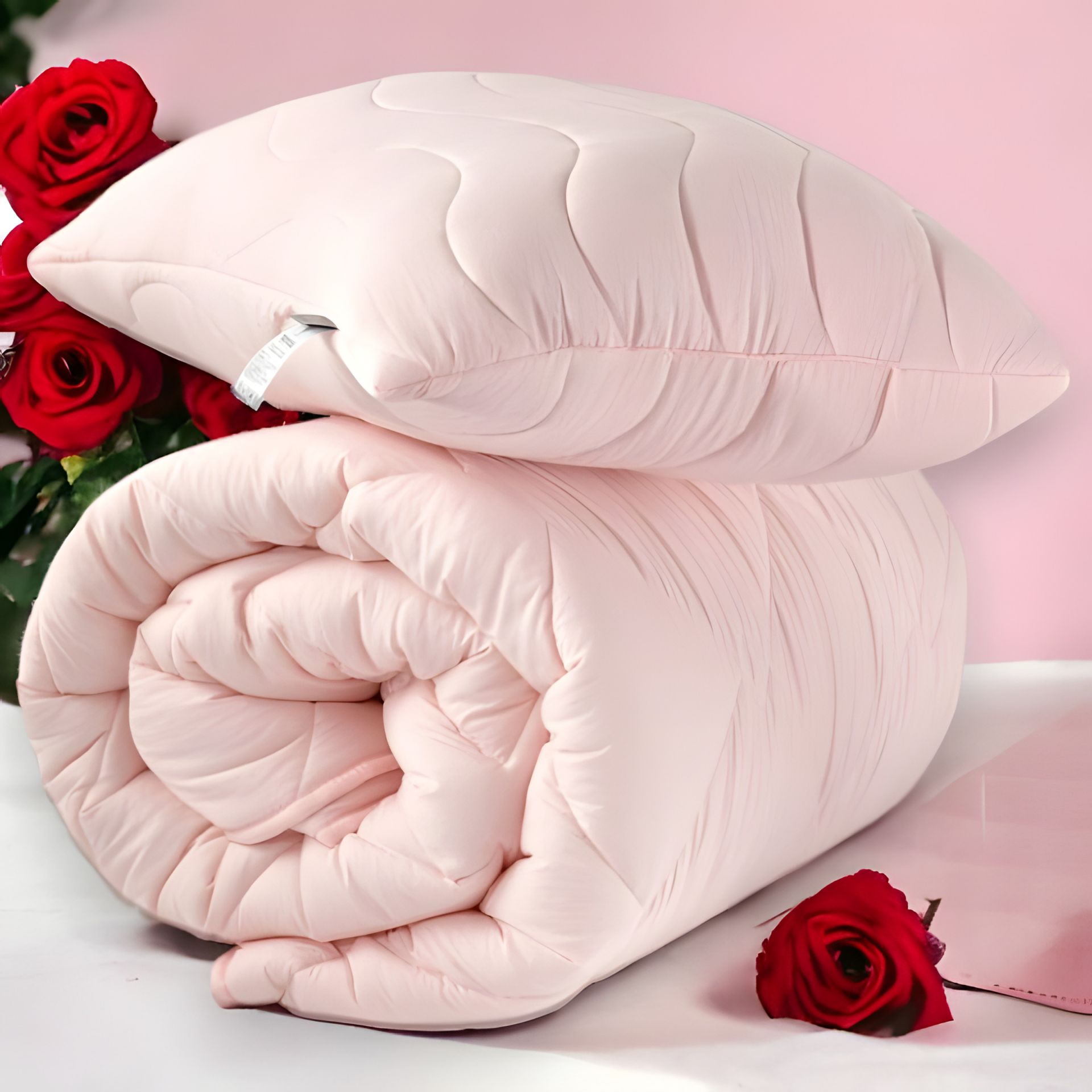 Набір ковдра і подушка TROPICAL IDEA (140х210 см і 50х70 см) пудра (8-32432*001) Набір ковдра і подушка TROPICAL IDEA (140х210 см і 50х70 см) пудра (8-32432*001)