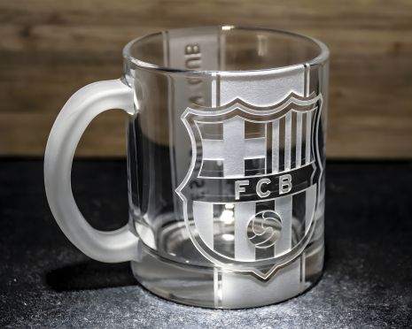 Чашка для чая и кофе с гравировкой FC Barcelona ФК Барселона
