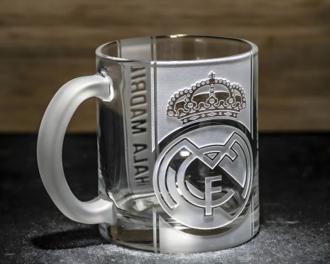 Чашка з гравіюванням для чаю та кави FC Real Madrid
