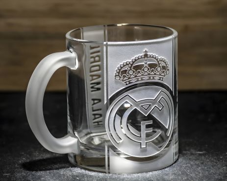 Чашка з гравіюванням для чаю та кави FC Real Madrid