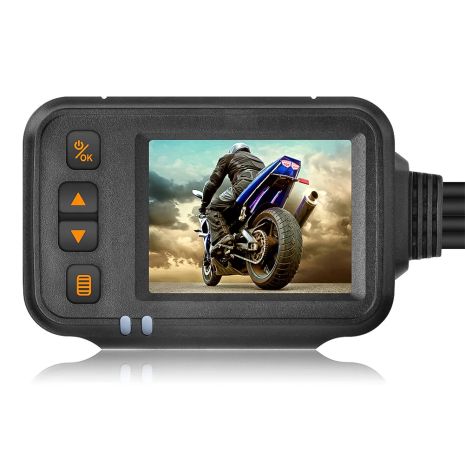 Moto DVR з 2 камерами Gerui W8122 для переднього та заднього огляду мотоцикла, Full HD 1080p, IP65