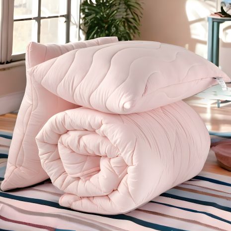 Ковдра 200х220 см та 2 подушки 50х70 см пудра TROPICAL IDEIA (8-32436*001) Ковдра 200х220 см та 2 подушки 50х70 см пудра TROPICAL IDEIA (8-32436*001)