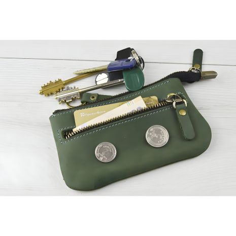 GS ключниця шкіряна, зеленого кольору