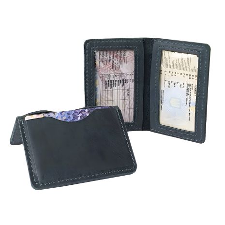 Зеленая кожаная обложка для id паспорта, автодокументов, карт GS