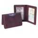 Бордова шкіряна обкладинка для id паспорта та автодокументів GS