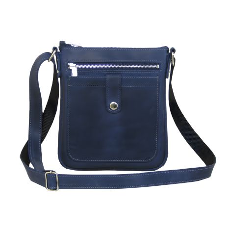 Чоловіча сумка-планшетка GS, шкіряна, синя, 22*20*3 см