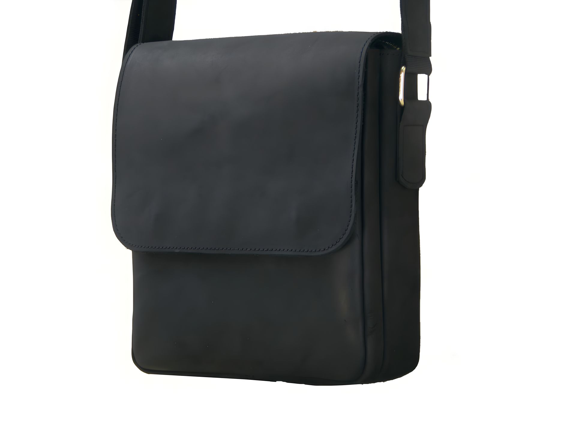 Чоловіча шкіряна сумка GS 2 відділи 23*20*7 см чорна Чоловіча шкіряна сумка GS 2 відділи 23*20*7 см чорна