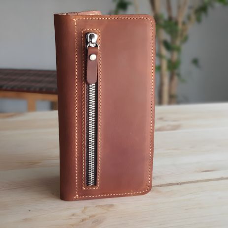 Жіночий шкіряний гаманець GS коньячний Жіночий шкіряний гаманець GS коньячний