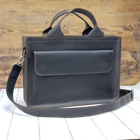 Коричневая кожаная сумка для документов и ноутбука GS Коричневая кожаная сумка для документов и ноутбука GS