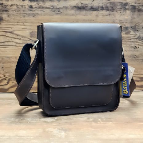 Чоловіча коричнева шкіряна сумка GS розміром 23*21*6 см Чоловіча коричнева шкіряна сумка GS розміром 23*21*6 см