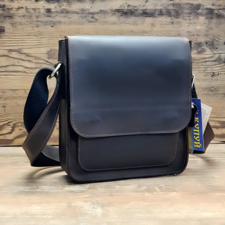 Чоловіча коричнева шкіряна сумка GS розміром 23*21*6 см Чоловіча коричнева шкіряна сумка GS розміром 23*21*6 см