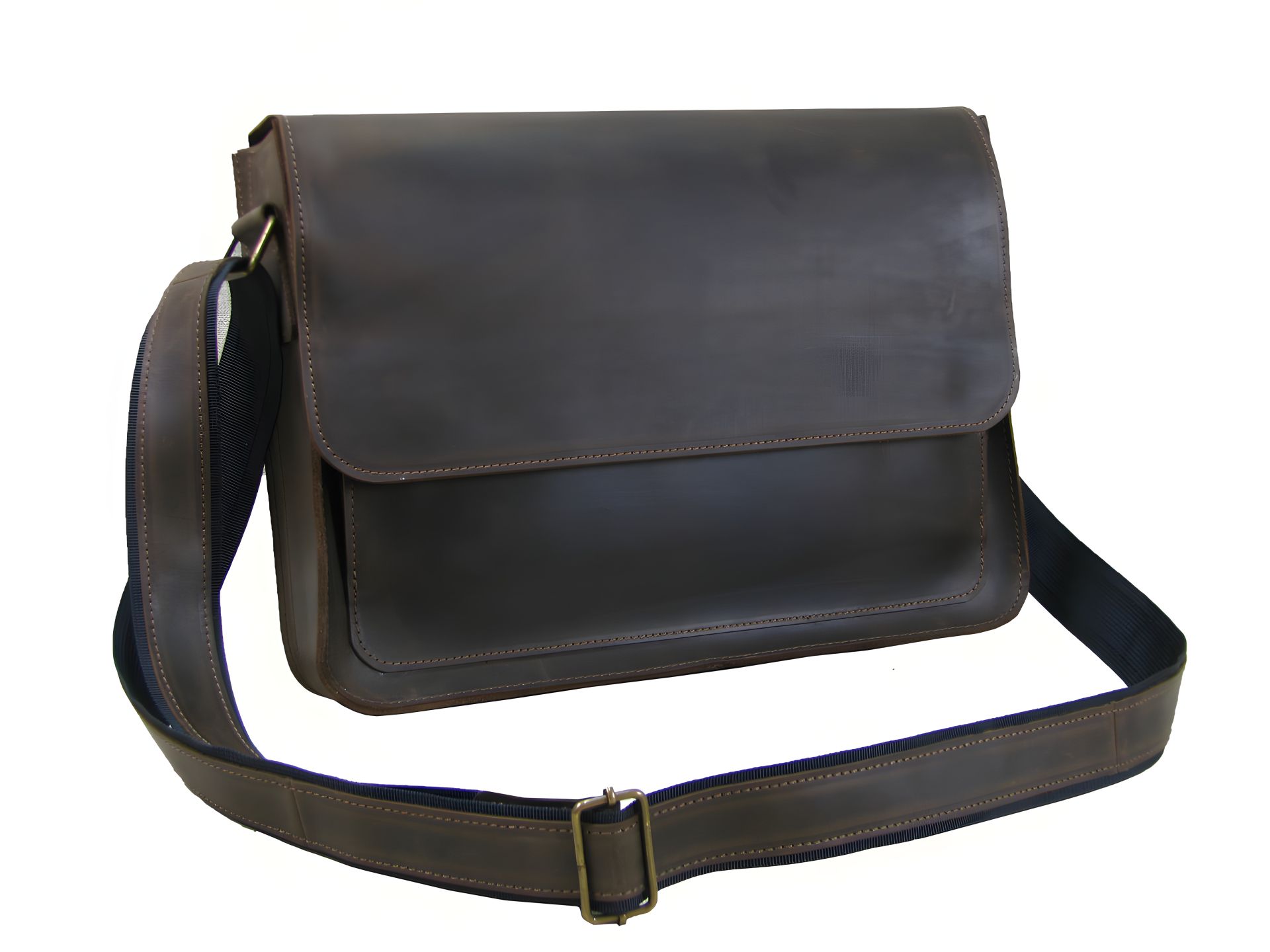 Чоловіча шкіряна сумка для документів А4, коричнева Чоловіча шкіряна сумка для документів А4, коричнева