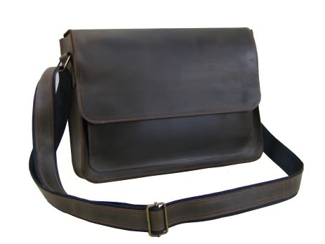 Чоловіча шкіряна сумка для документів А4, коричнева Чоловіча шкіряна сумка для документів А4, коричнева