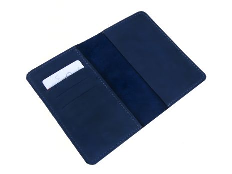 Синяя кожаная обложка для паспорта GS Синяя кожаная обложка для паспорта GS