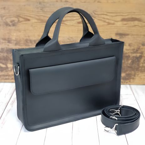 Сумка для документів і невеликого ноутбука, шкіряна, GS чорна Сумка для документів і невеликого ноутбука, шкіряна, GS чорна