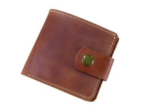 Чоловічий шкіряний гаманець GS коньячного кольору Чоловічий шкіряний гаманець GS коньячного кольору