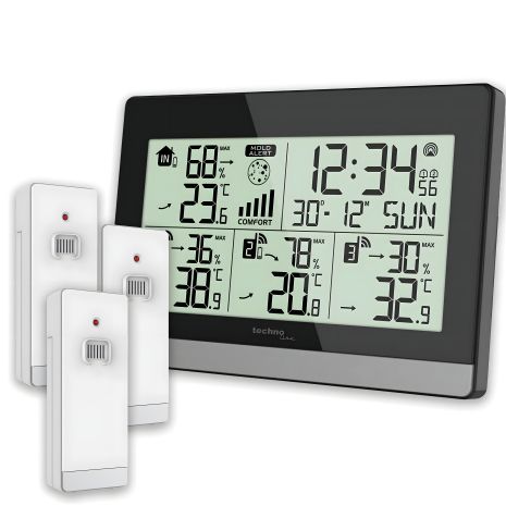 Термогигрометр Technoline WS7065 Черный/Серебристый (WS7065) Термогигрометр Technoline WS7065 Черный/Серебристый (WS7065)