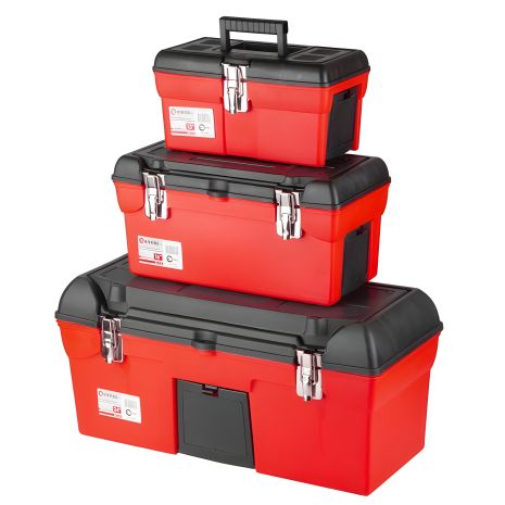 Набор ящиков для инструментов с металлическими замками, 3 шт., INTERTOOL BX-0007 Набор ящиков для инструментов с металлическими замками, 3 шт., INTERTOOL BX-0007