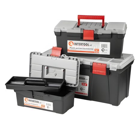 Набор из 3-х ящиков для инструментов INTERTOOL (BX-0125 13", BX-0016 16", BX-0205 20.5")