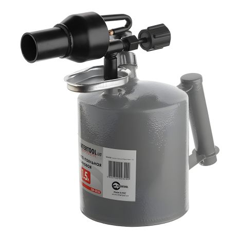Бензиновая паяльная лампа 1.5 л INTERTOOL GB-0032