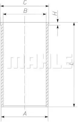 Гильза цилиндра MAHLE/KNECHT MB, MAHLE/KNECHT (002WV0400)