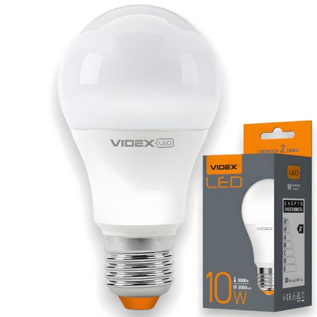 LED лампа VIDEX A60e 10W E27 3000K (VL-A60e-10273)