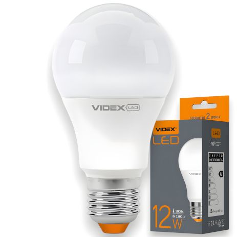LED лампа VIDEX A60e 12W E27 3000K (VL-A60e-12273)