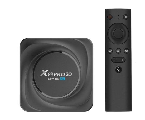 Смарт ТВ приставка X88 Pro 20 Android 11 TV Box 8Gb + 64Gb Wi Fi 5 ГГц із голосовим пультом