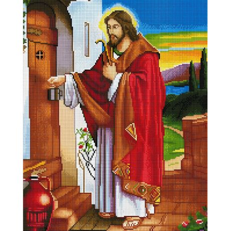 Алмазная мозаика "Икона Иисус стучится в дверь" 40х50 см ColorArt SP009