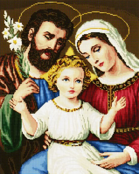 Мозаїка алмазна Свята Родина (ікона), 40х50 см ColorArt SP016