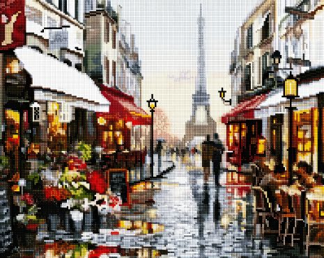 Паризька вулиця алмазна мозаїка 40х50 см ColorArt SP017 Паризька вулиця алмазна мозаїка 40х50 см ColorArt SP017