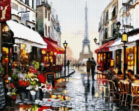 Алмазная мозаика "Парижская улица" 40х50 см ColorArt SP017