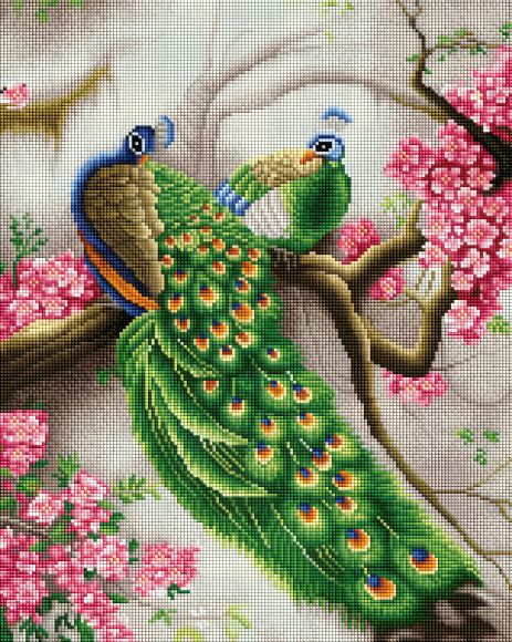 Мозаїка алмазна Павичі 40х50 см ColorArt SP019