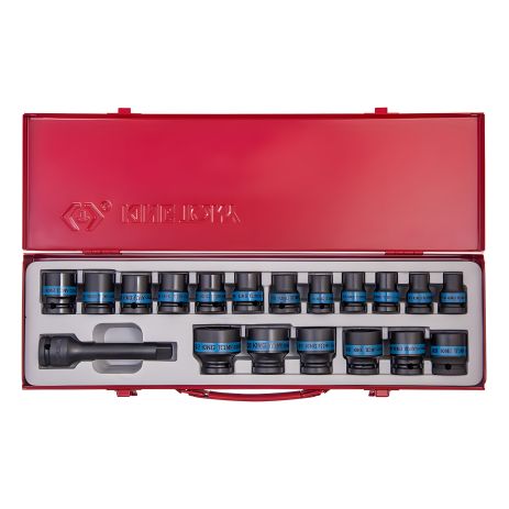 Набор ударных головок 1/2" (10-32 мм) 19 предметов Набор ударных головок 1/2" (10-32 мм) 19 предметов